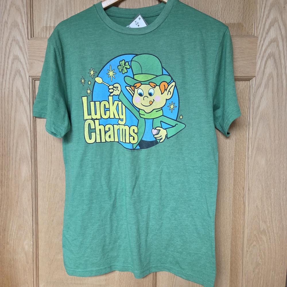 Tee Luv Lucky‎ Charms Green Men's Short Sleeve Tee Medium